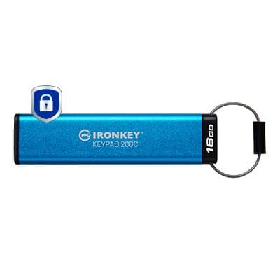 Kingston IronKey Keypad 200C USB-C, 16GB, FIPS 140-3 Level 3, AES-256 Encrypted