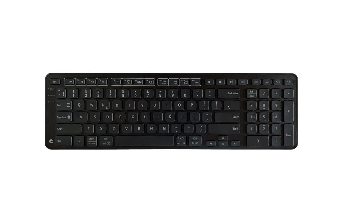 Contour Balance Keyboard Wireless, Full-Size QWERTY, Ergonomic, Black