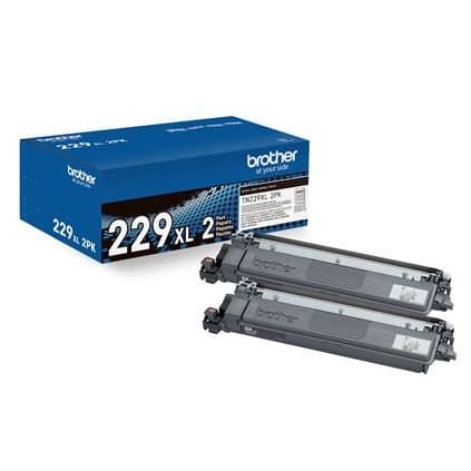 Brother TN-229XL High Yield Black Toner 2-Pack, 3000 Pages per Cartridge, 6000 Total