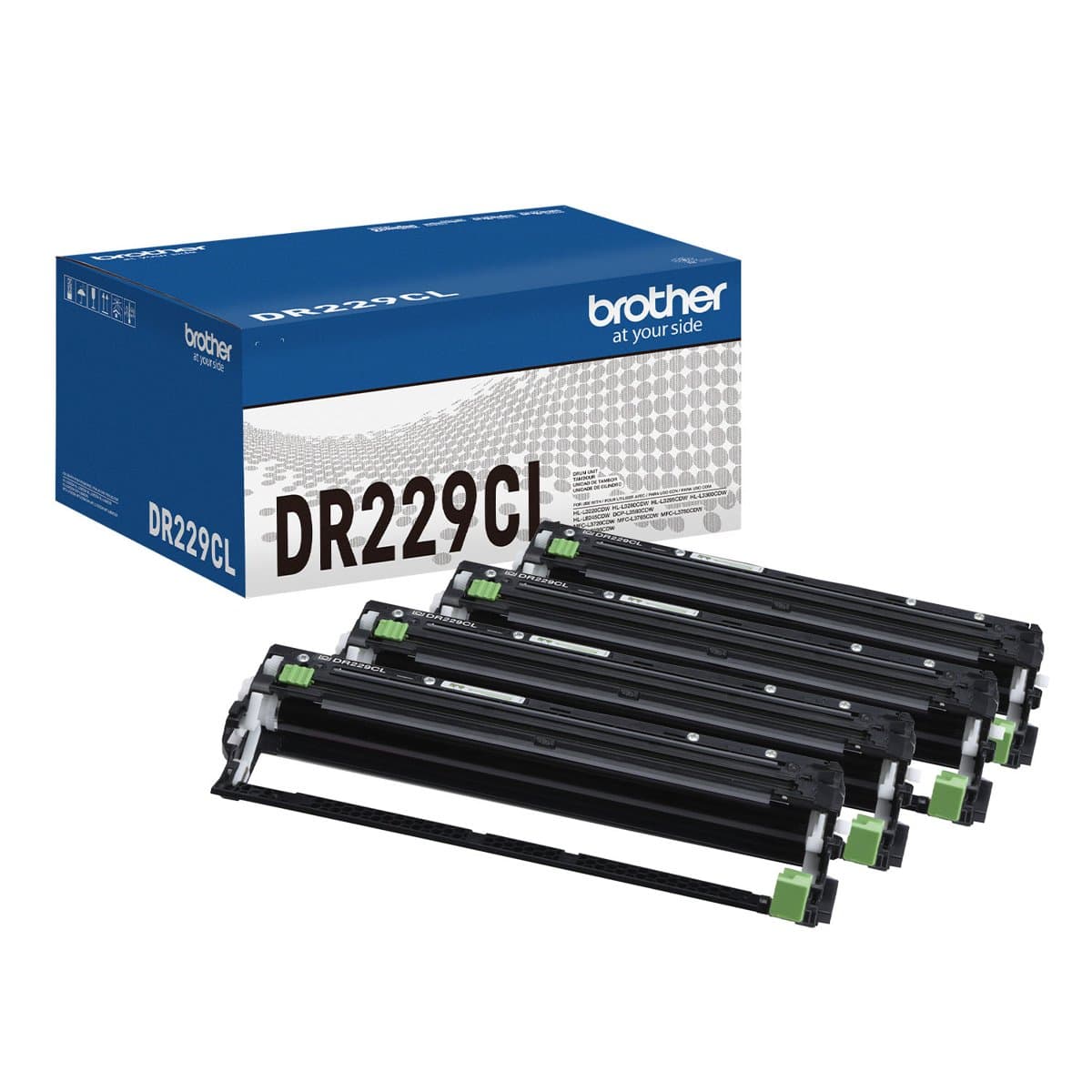 Brother DR-229CL Drum Unit, 20,000 Page Yield, 4-Pack, Original