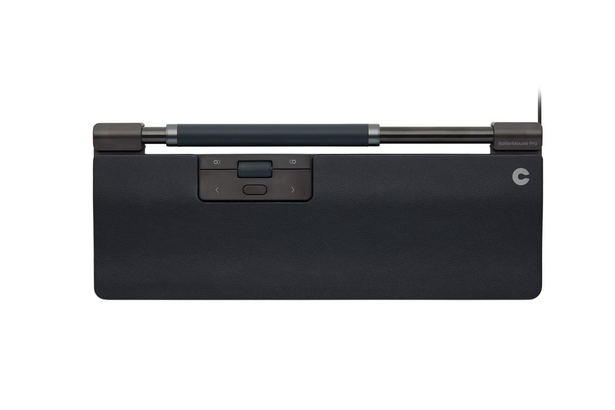 Contour RollerMouse Pro, Regular Size, Vegan Leather Wrist Rest, 2800 DPI, USB-C