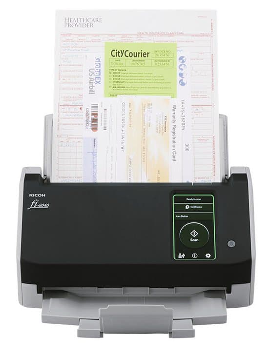 Ricoh FI-8040 Document Scanner, 600 DPI, 40 ppm, A4, 50-Sheet ADF