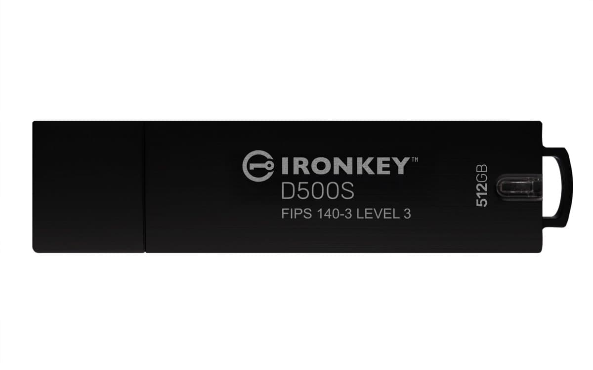 Kingston IronKey D500S, 512GB, USB 3.2 Gen 1, 310MB/s, FIPS 140-3 Level 3