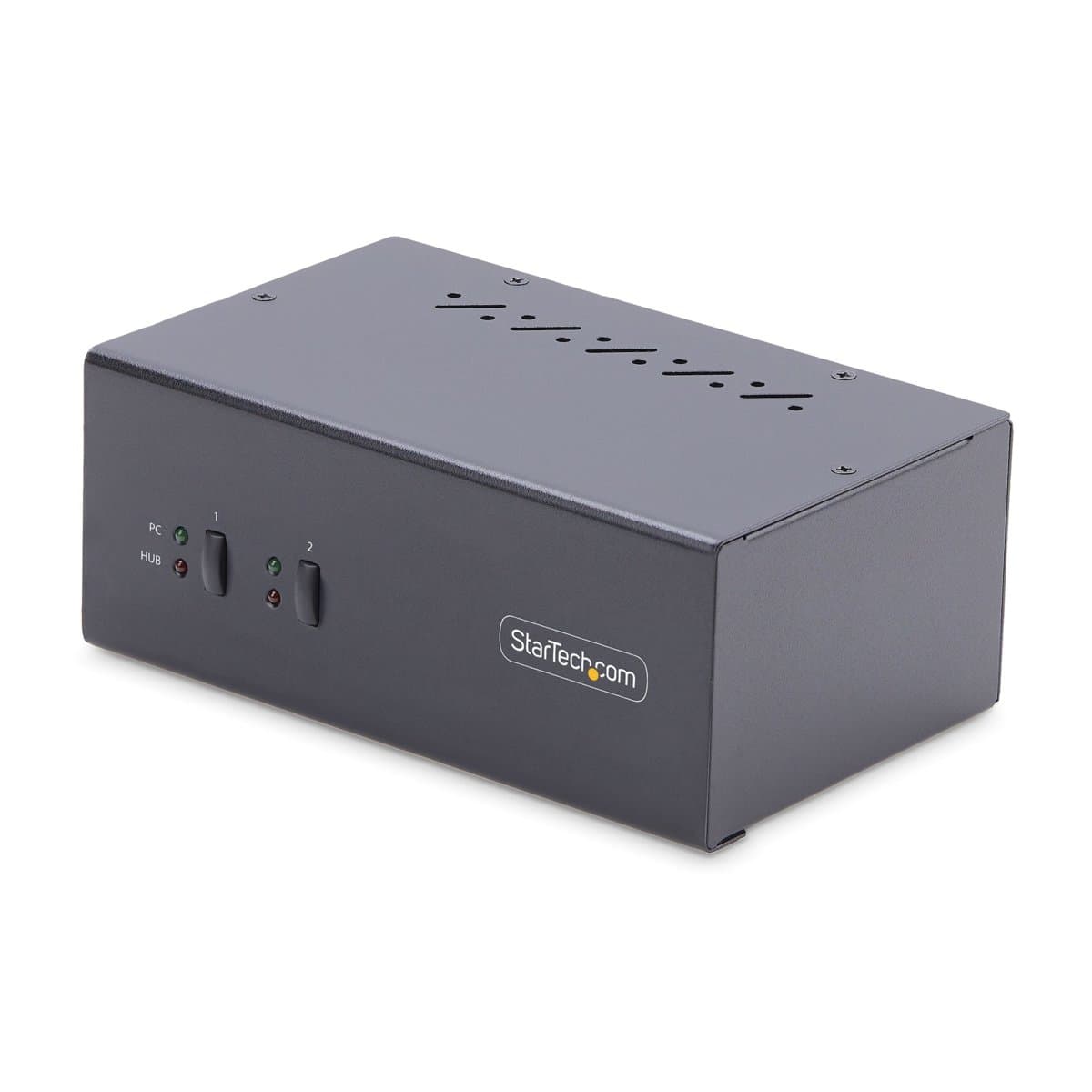 StarTech 2-Port Dual-Monitor DisplayPort KVM Switch, 4K 60Hz, USB 5Gbps Hub, USB 2.0 HID