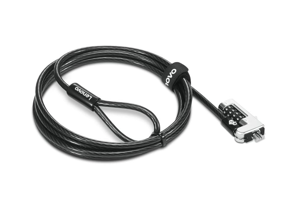 Lenovo NanoSaver Combination Cable Lock, 1.8m, 5mm Diameter, Black