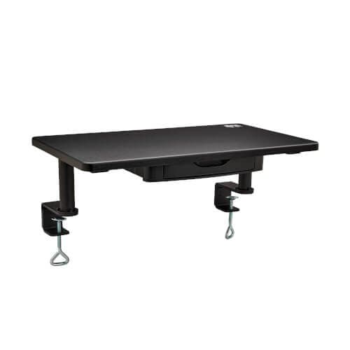 Eaton Desk-Clamp Monitor Riser, 6.5-inch Lift, Storage Drawer