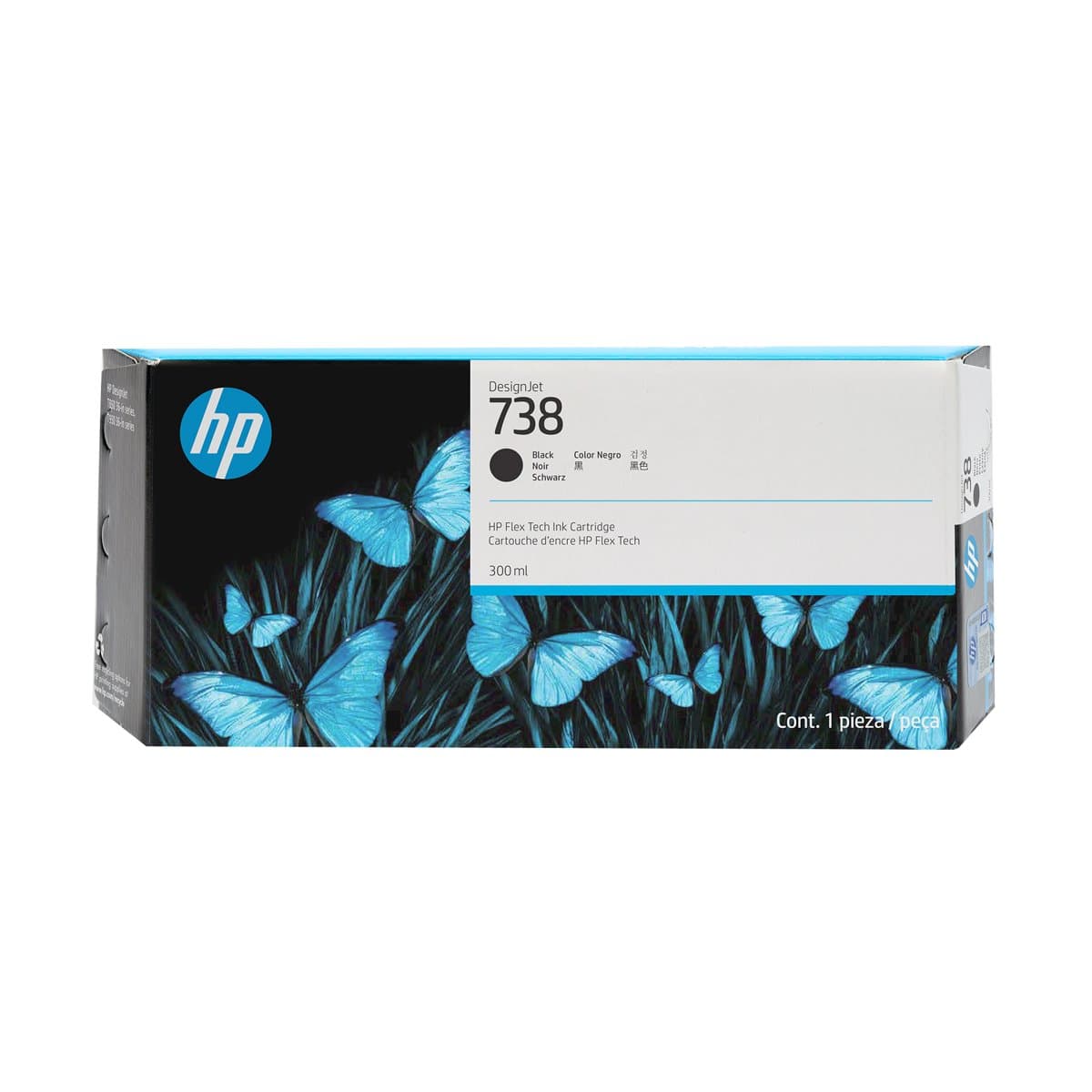 HP 738 Black DesignJet Ink Cartridge, 300ml, Thermal Inkjet, T850/T950
