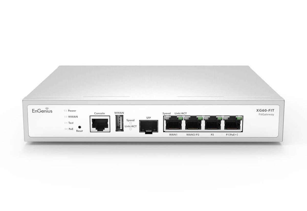 Engenius FitXpress XG60-FIT Managed Gateway, Dual-WAN, 3 Gbit/s Firewall, 4× GbE, SFP