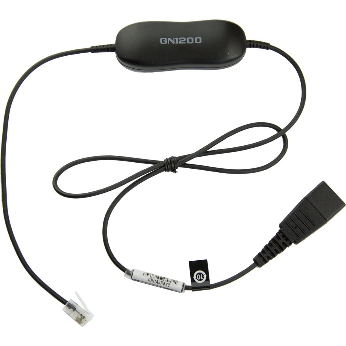 Jabra GN1200 SmartCord Headset Direct Phone Cord, 20in, Straight