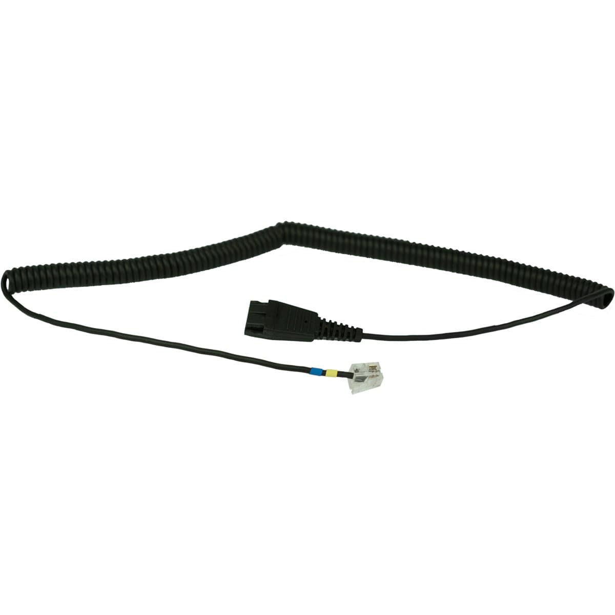 Jabra 8000 GN-QD Coil Cord, Male QD Connector, Black, GN8000 Compatible