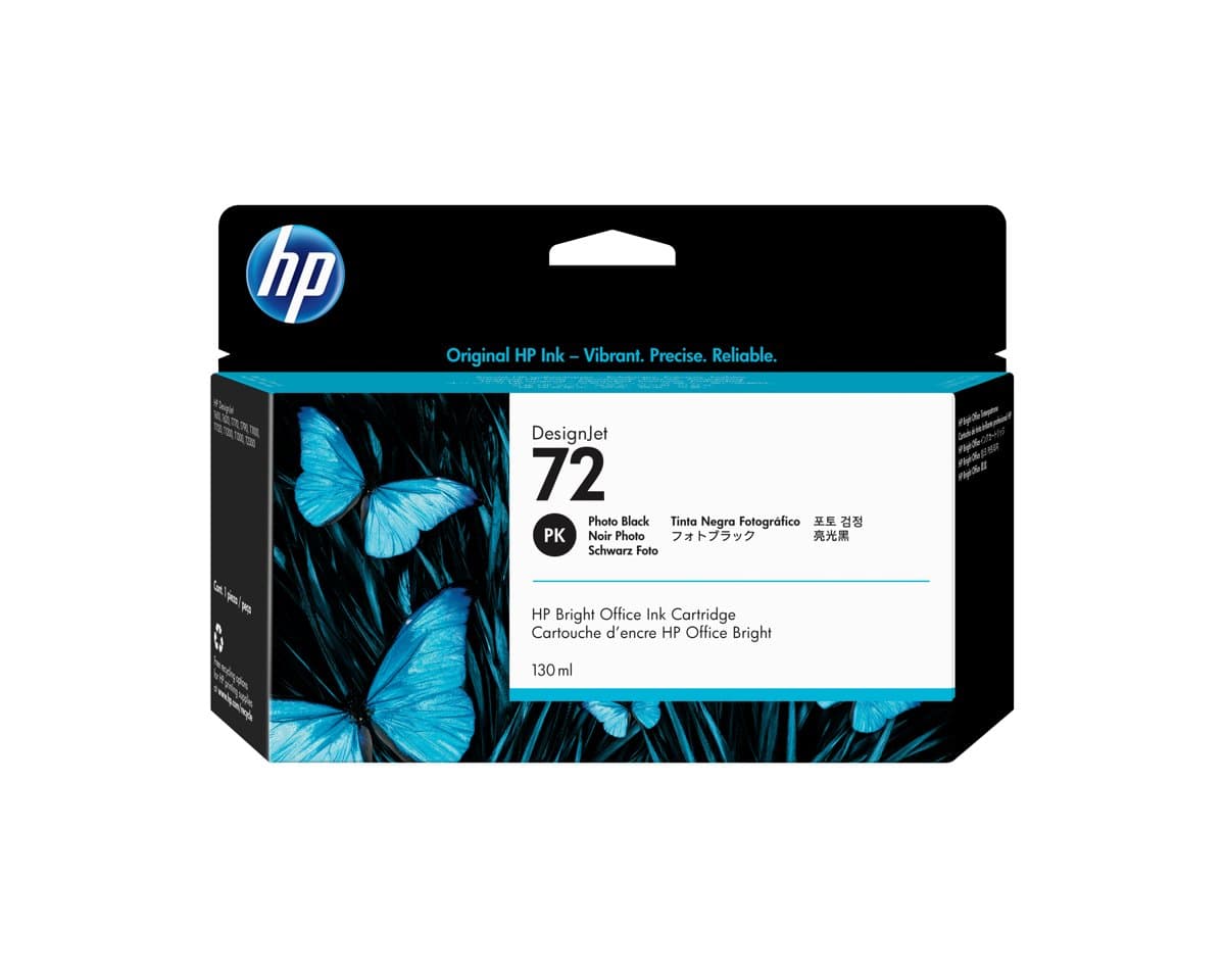 HP 72 Photo Black Ink Cartridge, 130ml, Thermal Inkjet, DesignJet Compatible