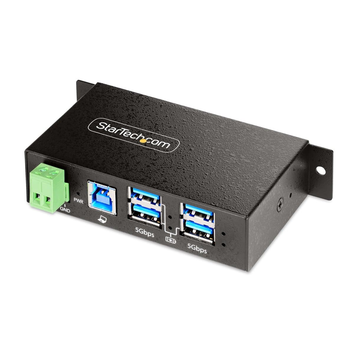 StarTech 4-Port, USB 3.2 Industrial Managed Hub, 5 Gbps, Metal Housing