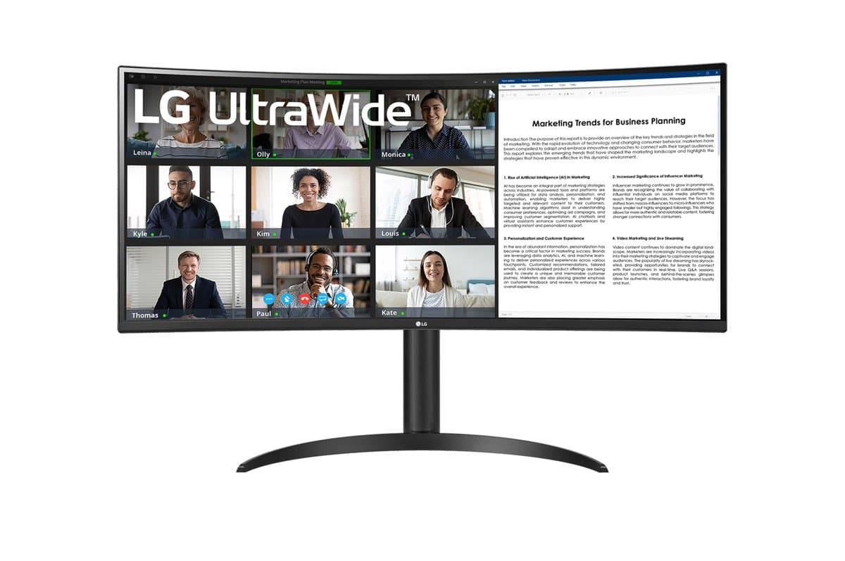 LG 34BR55QC-B, 34" WQHD Curved, 3440×1440, 5ms, HDR10, VA