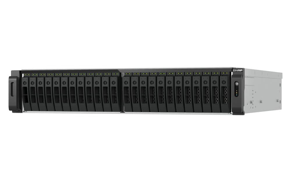 QNAP TS-H3077AFU-R7 All-Flash NAS, 30 Bays, 2U Rack, AMD Ryzen 5, 64GB DDR5