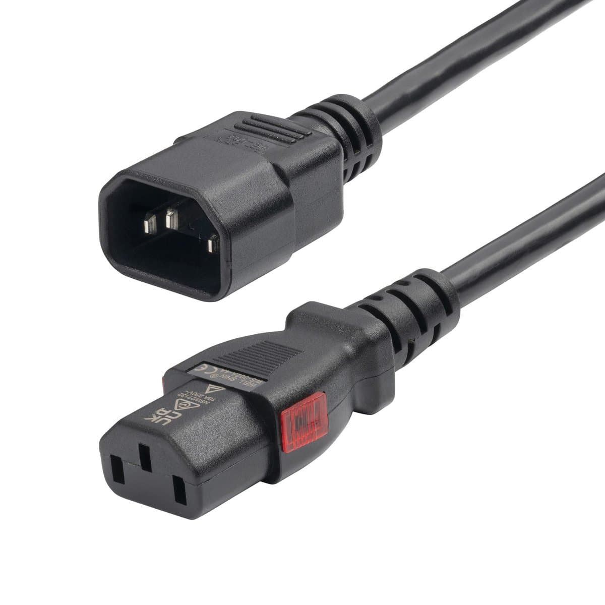 StarTech 10ft Power Extension Cord, C14 to Locking C13, 10A 250V, 18AWG