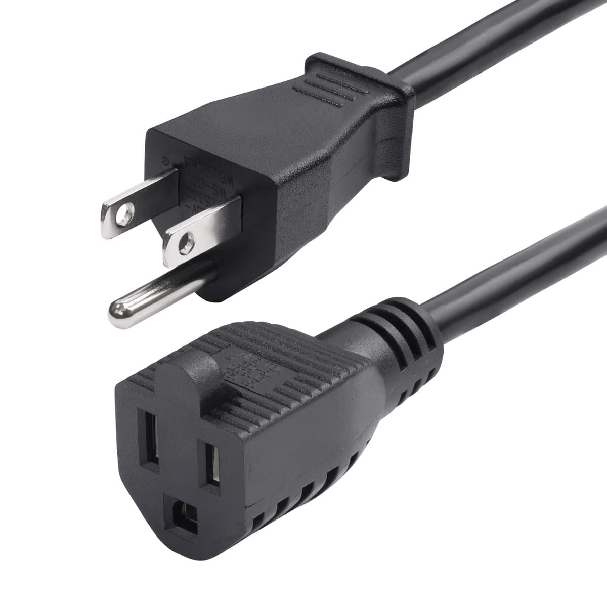 StarTech Power Extension Cord, 10 ft, 125V/10A, NEMA 5-15