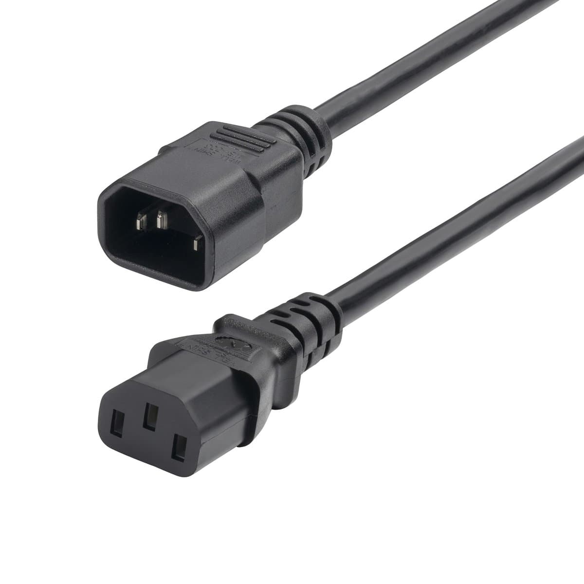 1FT POWER EXTENSION CORD IEC 60320 C14 TO C13 10A 250V