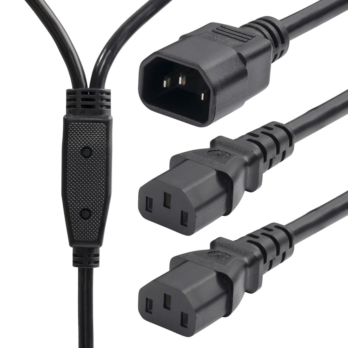 StarTech 6ft Power Cord Splitter, C14 to 2×C13, 10A 250V, 18AWG, UL Listed