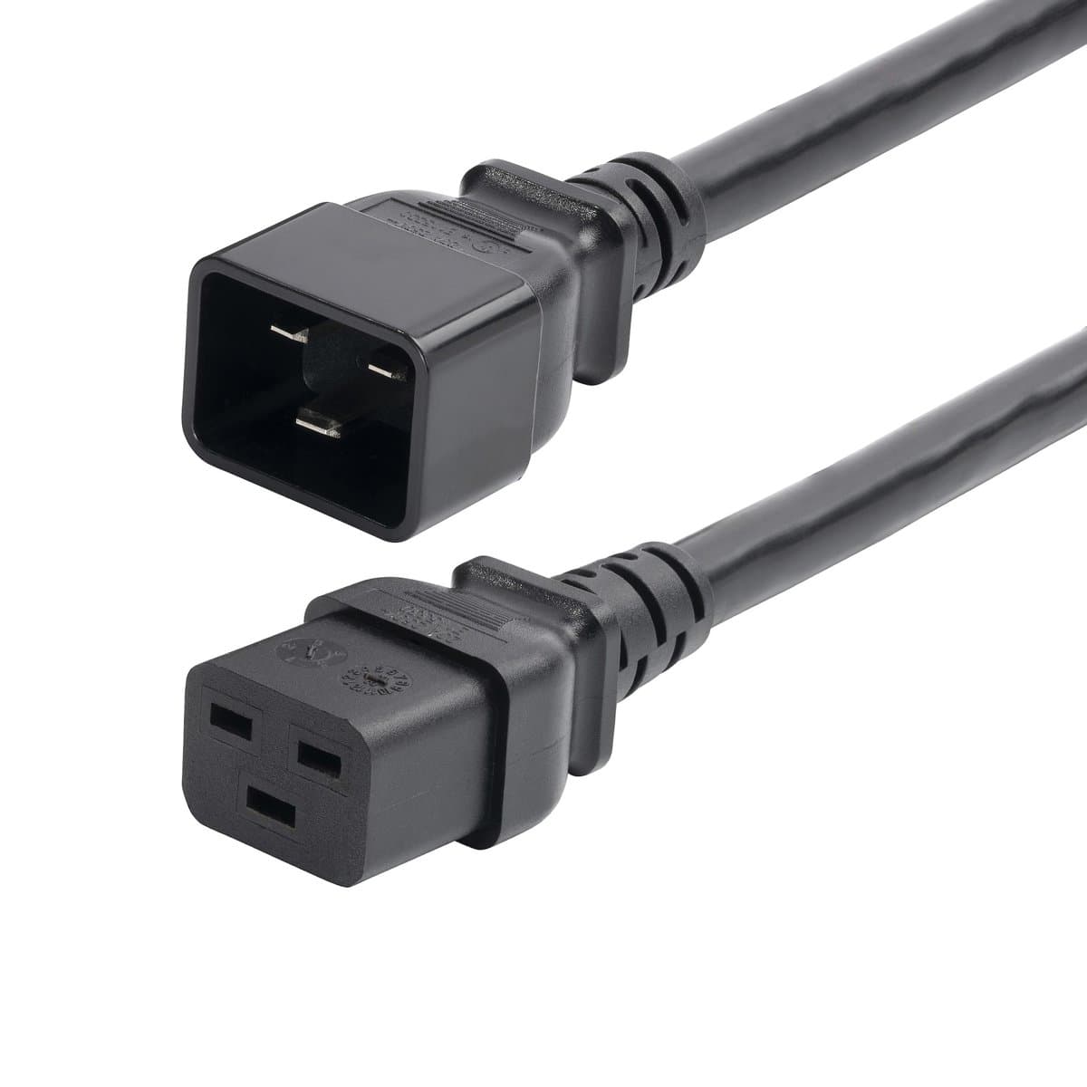StarTech, Heavy Duty Power Extension Cord, 2ft, 20A, 250V