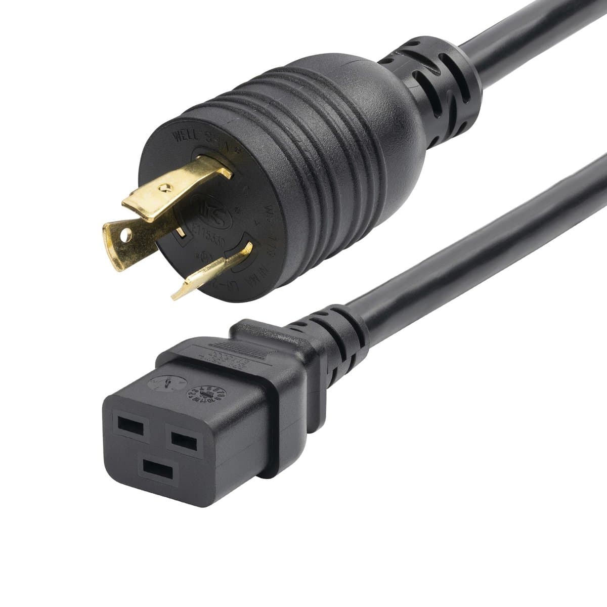 StarTech Heavy Duty Power Extension Cord, 6ft, NEMA L6-20P to C19, 20A 250V
