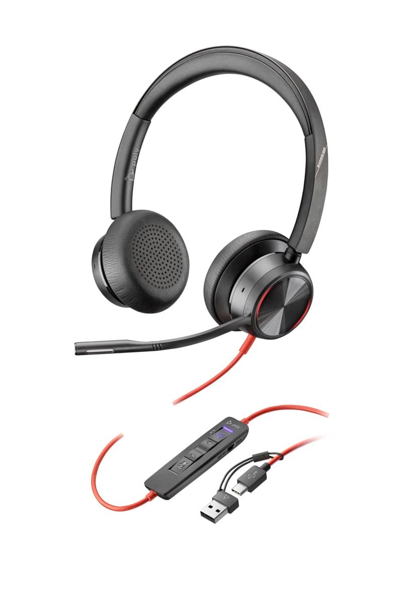 HP Blackwire 8225, USB-C Headset, Noise-Canceling, Teams Certified