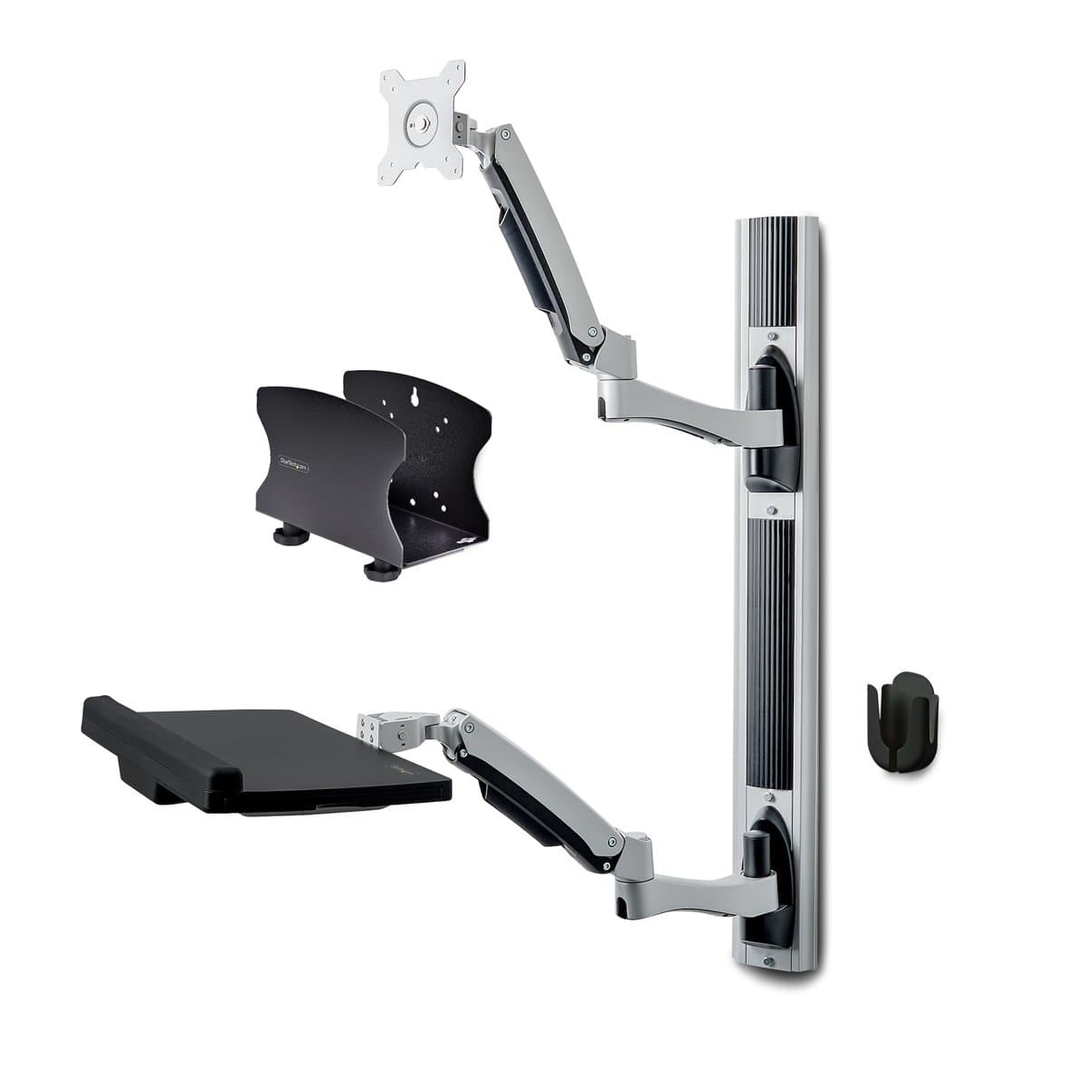 StarTech Wall Mount Workstation, 32" Monitor, 10kg, Articulating Arm