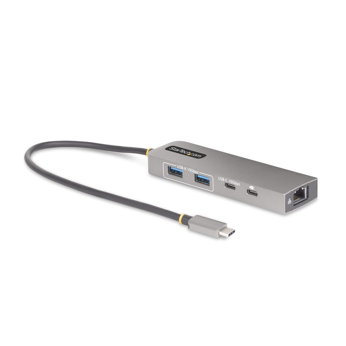 StarTech 3-Port USB-C Hub, Ethernet & Power Delivery, 2.5 Gbps, 100W PD