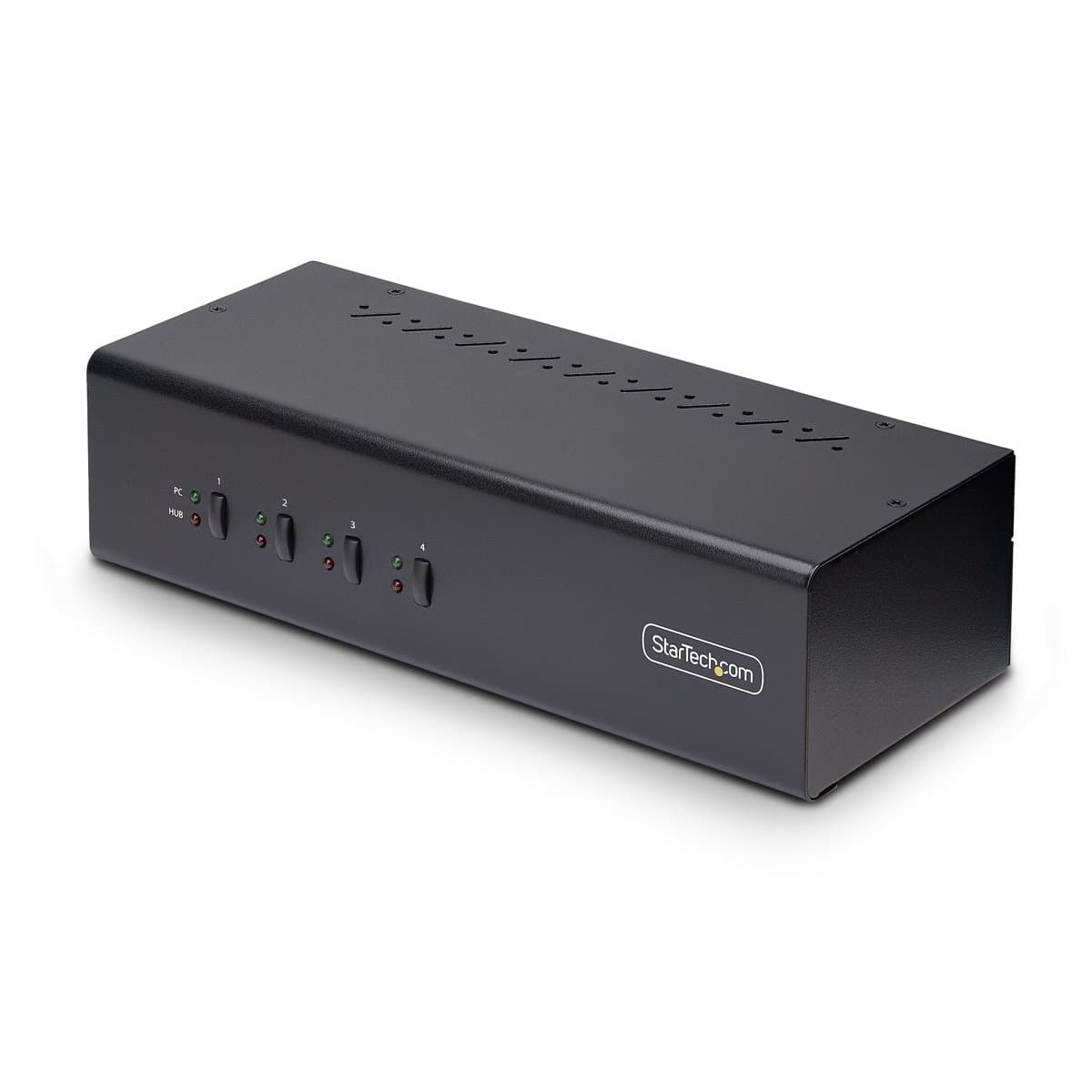 StarTech 4-Port KVM Switch, Dual-Monitor DisplayPort, 4K 60Hz, 2× USB 5Gbps