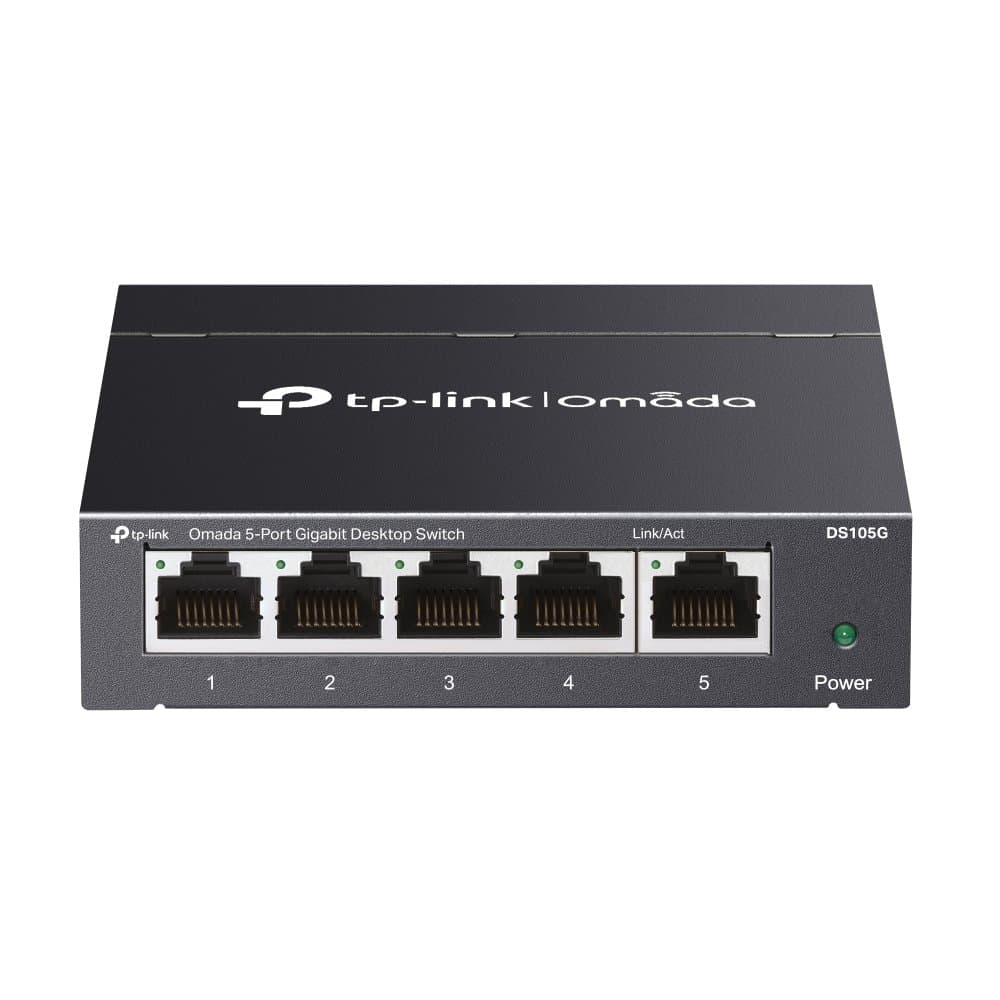 TP-Link Omada DS105G 5-Port Gigabit Switch, 10 Gbit/s, Unmanaged, 5V DC