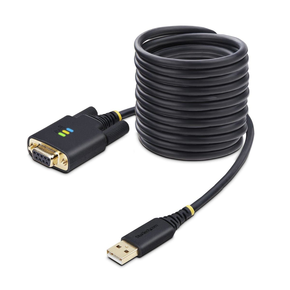 StarTech USB to Null Modem Serial Adapter, 10ft, USB-A to DB-9, FTDI, ESD