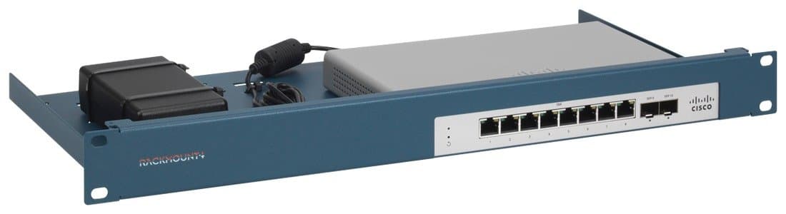 Rackmount.IT RM-CI-T17 Firewall Rack Mount, Meraki MS120/MS130, Blue