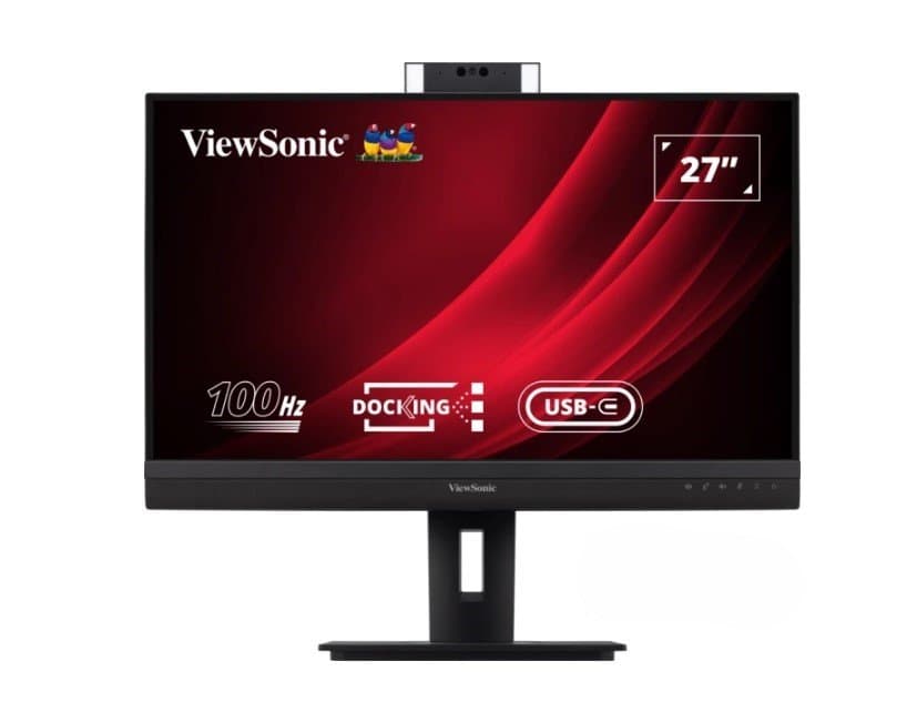 Viewsonic VG2757V-2K 27" QHD Videoconferencing Monitor, 5ms Response, USB-C Hub, Windows Hello