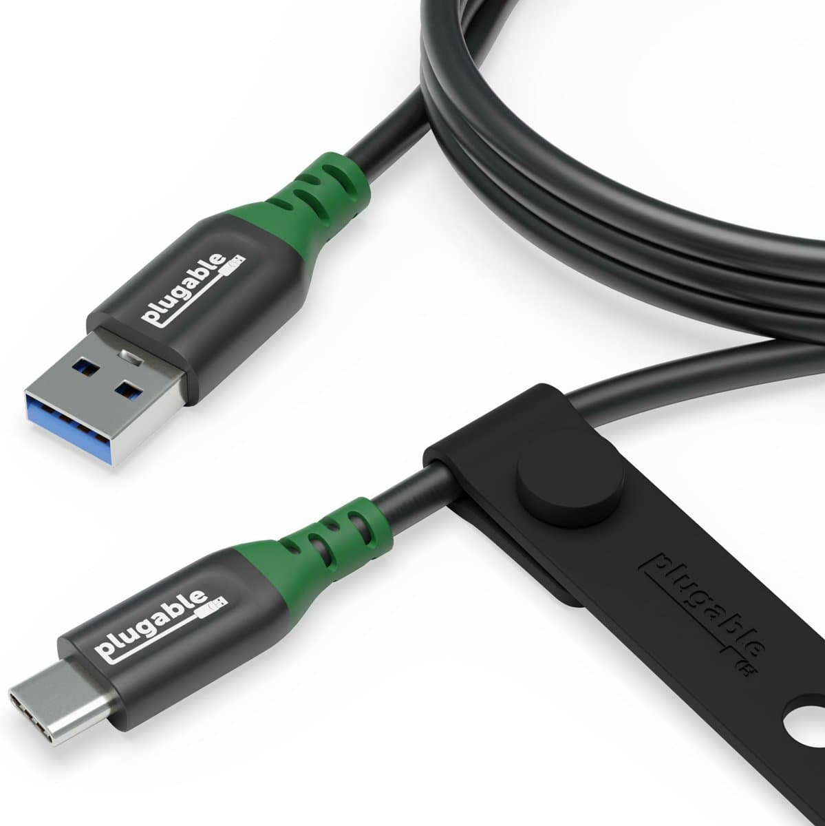 Plugable USB-C to USB-A Cable, 1m, 10Gbps, USB 3.2 Gen 2, 3A Charging