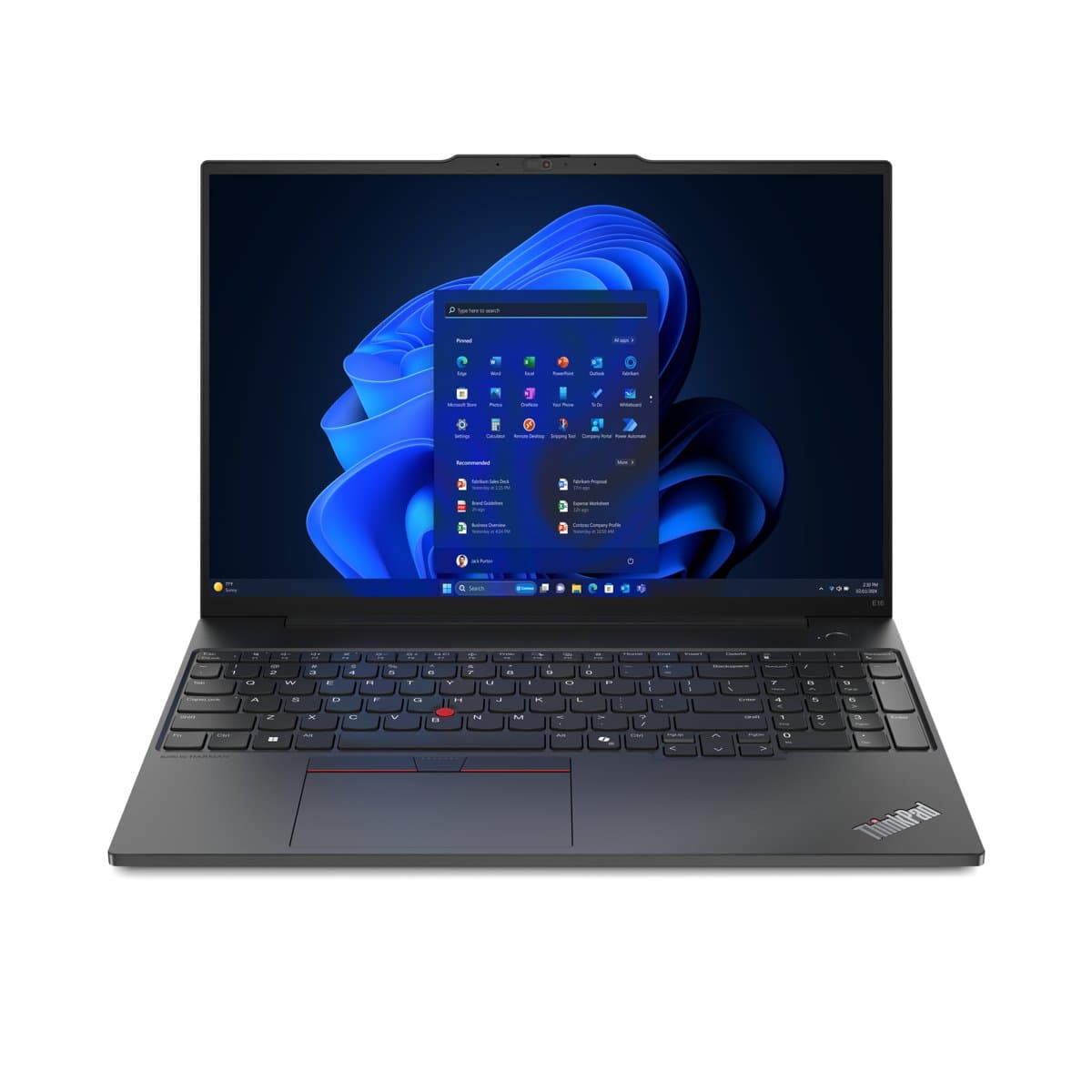 Lenovo ThinkPad E16 Gen 2, Laptop, AMD Ryzen 5 7535U, 16" WUXGA, 8GB DDR5, 256GB SSD