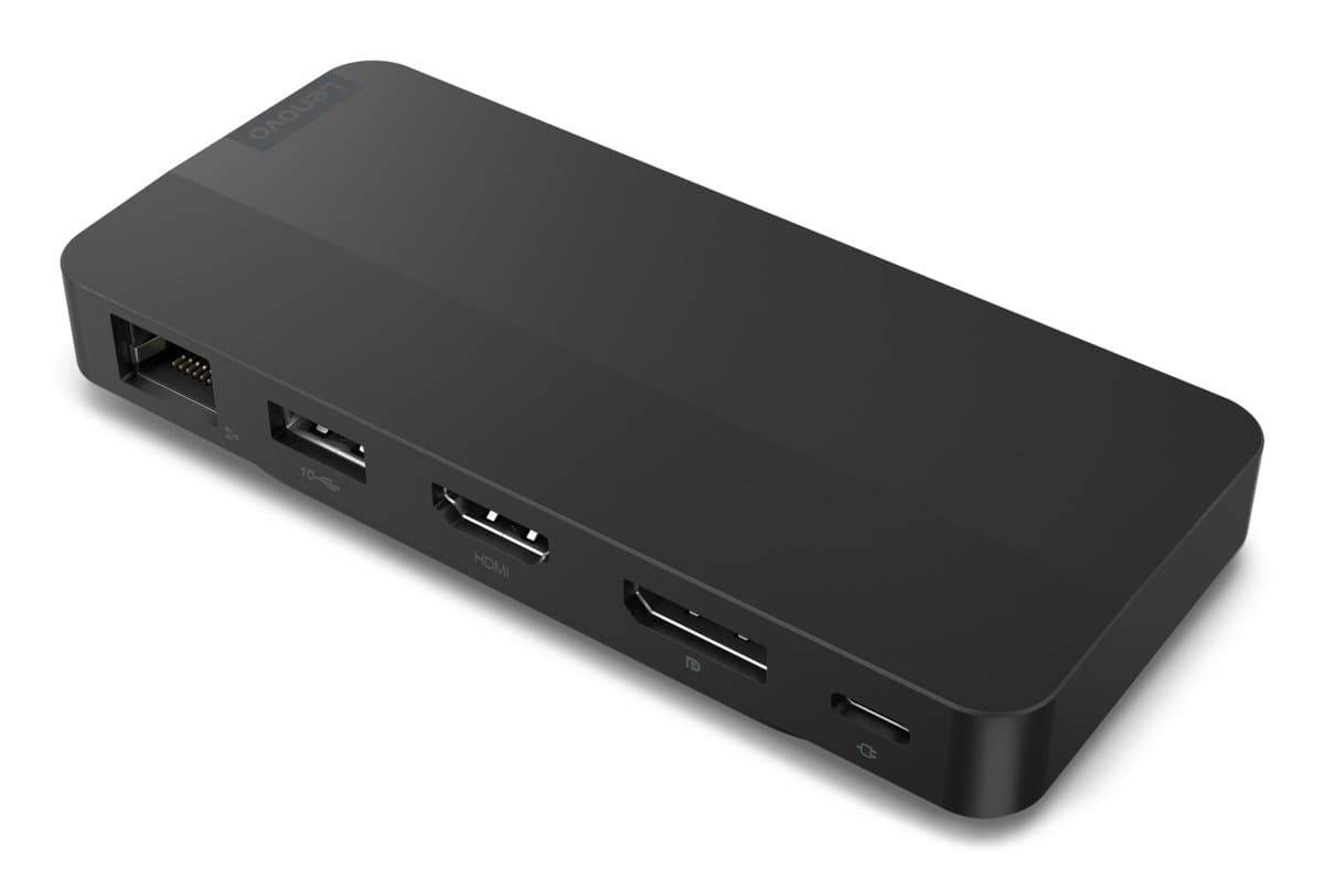 Lenovo 40B90000US USB-C Dual Display Dock, 4K Ultra HD, 1Gbps Ethernet, 65W