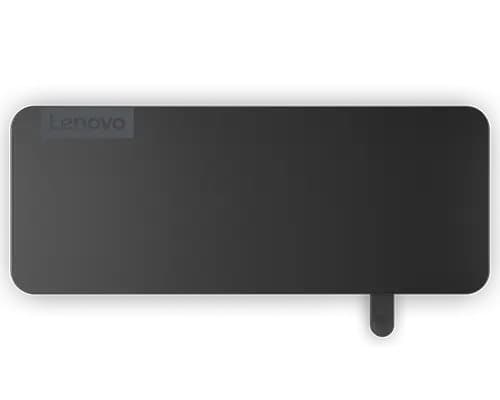 Lenovo 4X11N40213 Slim USB-C Travel Dock, 65W Power Delivery, SD/MicroSD, Black