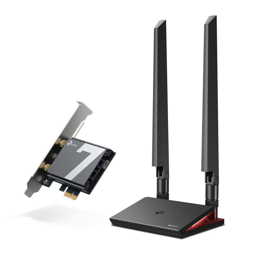 TP-Link Archer BE9300 Wi-Fi 7 PCIe Adapter, 9300 Mbps, Bluetooth 5.4, Tri-band