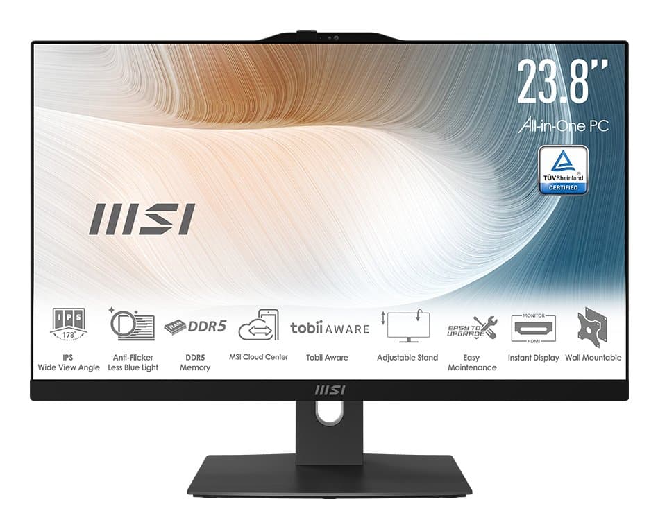 MSI Modern AM242TP 1M-1092US, 23.8" Full HD Touch, Intel Core i7, 32GB LPDDR5, 1TB SSD
