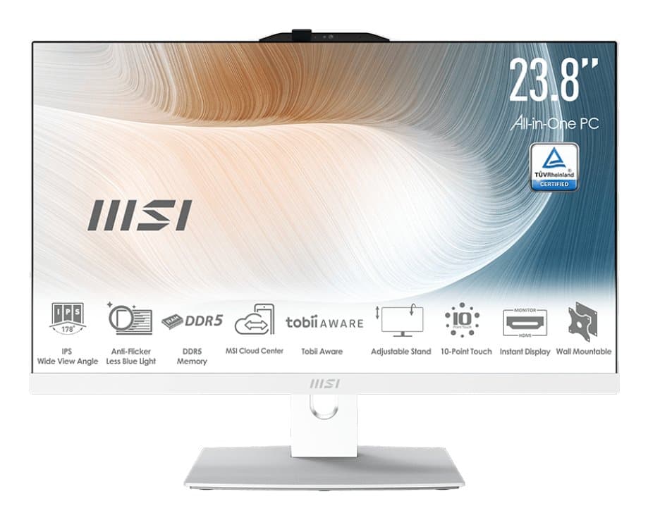 MSI Modern Am242tp 1M-1200US 23.8/Touch/I3/8G/512GB/Wht/W11h/1Y