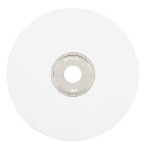 Verbatim CD-R 700MB 80-Minute, 52× Speed, White Inkjet Printable, 100-Pack