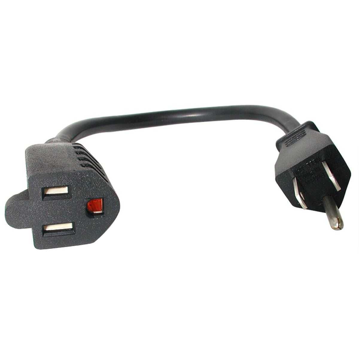 StarTech 1ft NEMA 5-15R to 5-15P Power Extension Cord, 13A 125V, 16AWG, UL Listed