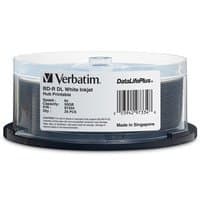 Verbatim BD-R DL Media, 50GB, 6x Write Speed, 25-Pack, Inkjet Printable