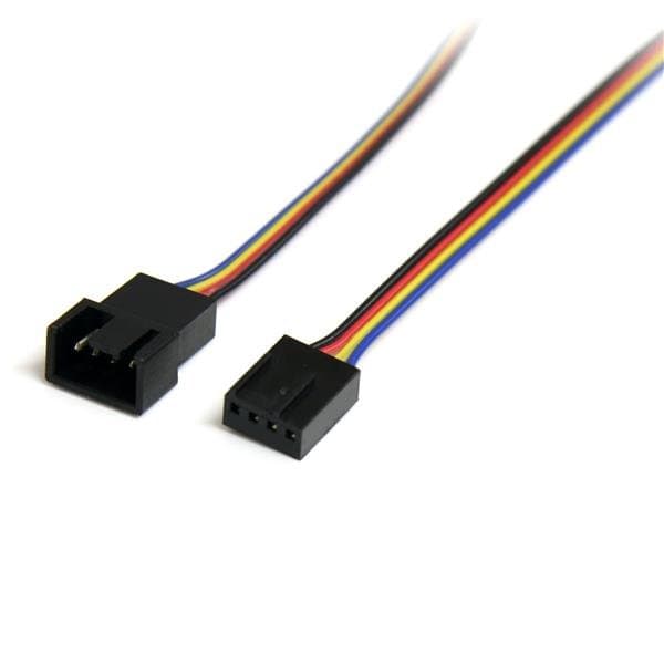 StarTech FAN4EXT12, 4-Pin Fan Power Extension Cable, 12in, Molex to Molex