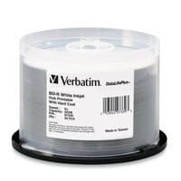 Verbatim BD-R 25GB Disc, 50-Pack, 6x Speed, White Inkjet Printable