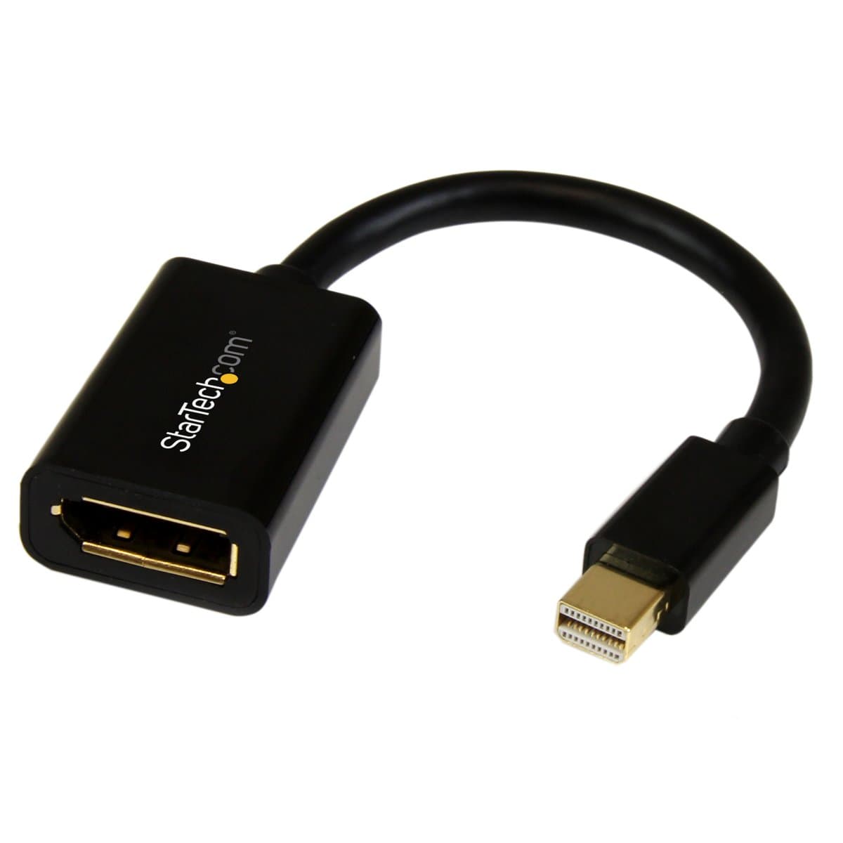 StarTech 6 in Mini DisplayPort to DisplayPort 1.2 Adapter, 4K × 2K, HBR2, Male/Female