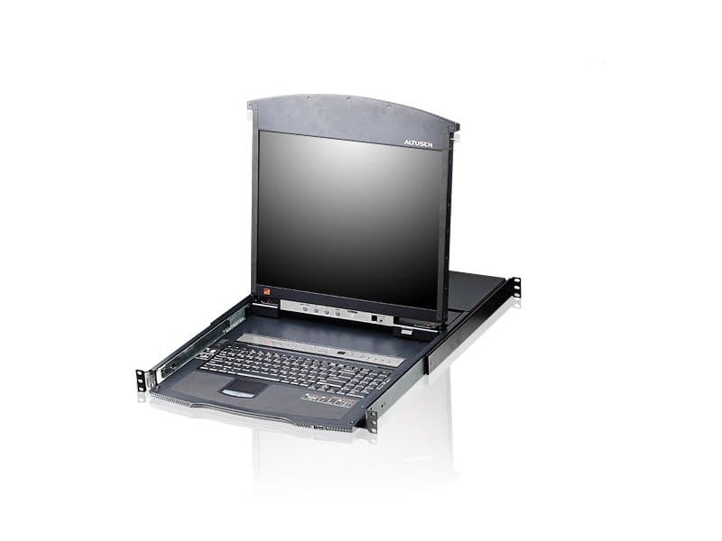 ATEN 8-Port CAT5 Dual Rail KVM Switch 1U RM W/ 19in LCD