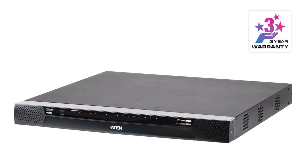 ATEN KS1450 16-Port KVM over IP Switch, 2 Remote/1 Local User, 1920×1200