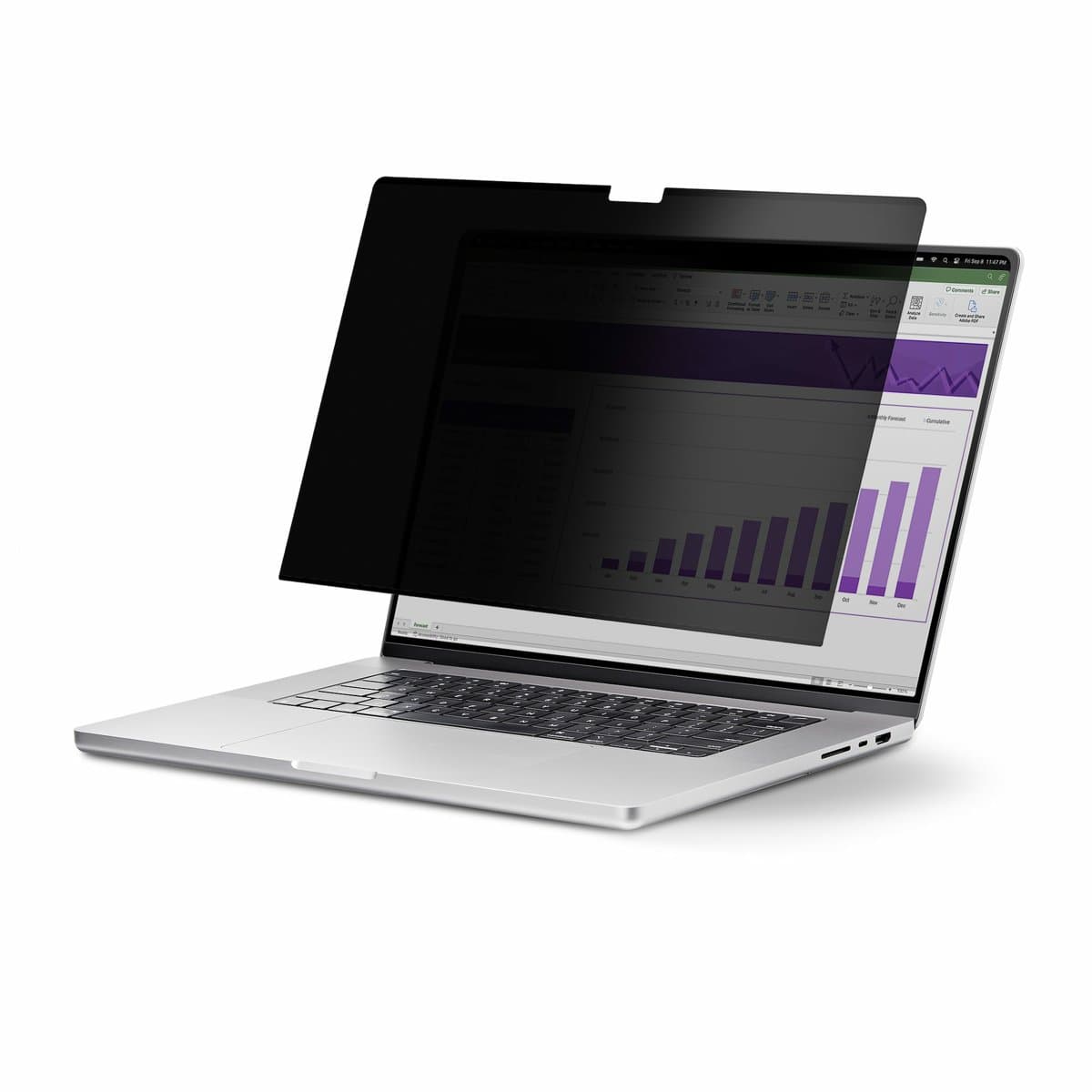 StarTech 13.3" Laptop Privacy Screen, Flip-Up Touch, Anti-Glare, Blue Light