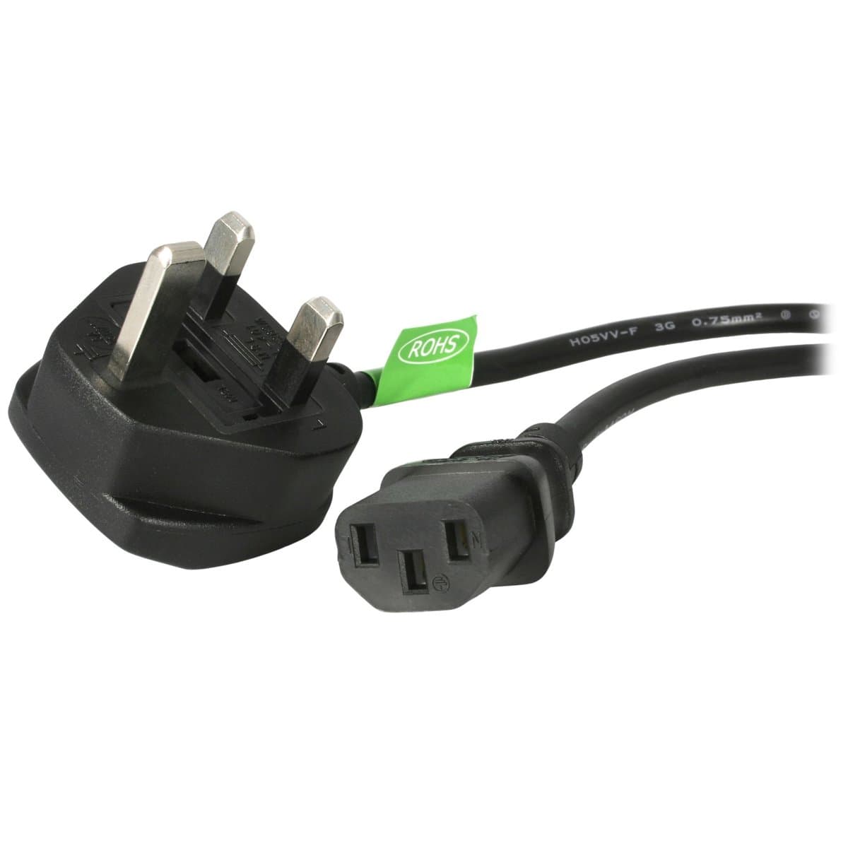 StarTech Power Cord, BS 1363 to C13, 6 ft, 250 V, 10 A