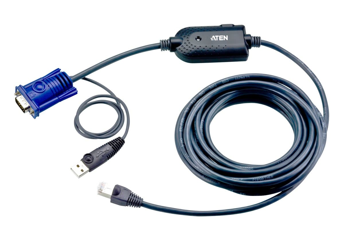 ATEN KA7970 USB KVM Adapter Cable, 4.5 m, USB Ports, VGA, Black, RoHS